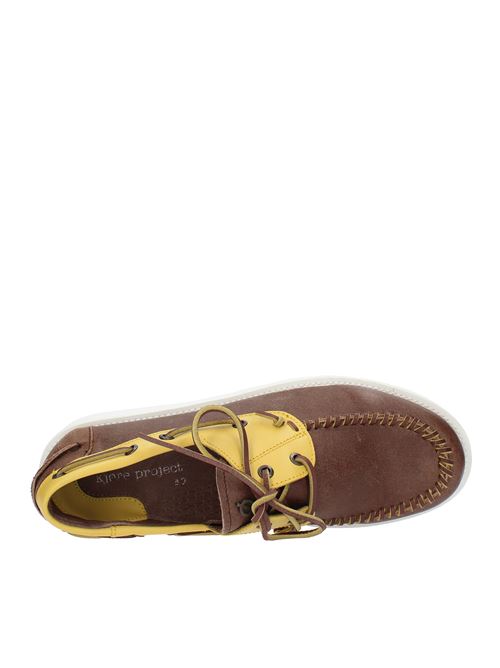 Mocassini da barca modello SUMMER BOAT in nabuk KJORE PROJECT | SUMMER BOATMARRONE-GIALLO